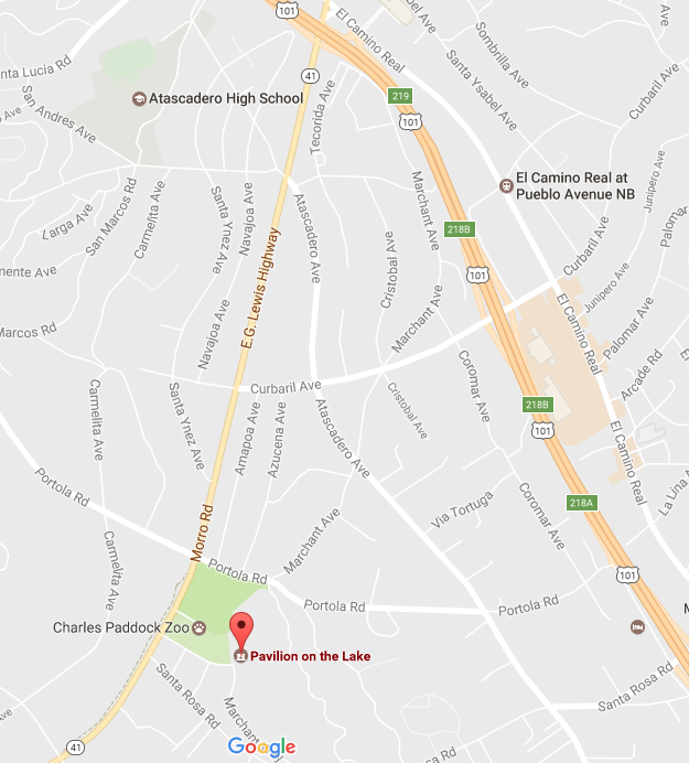 Directions to Pavilion on the Lake, Atascadero