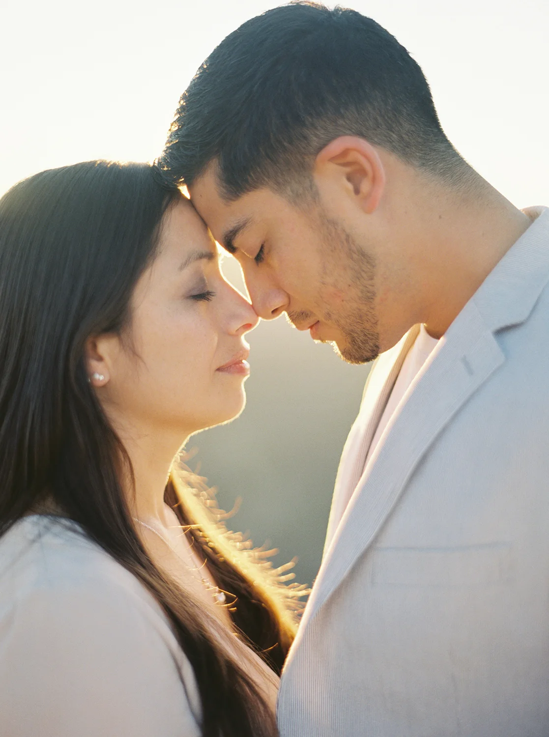 Portrait of Miguel and Dulce’s sunset engagement session in Yosemite National Park, California.