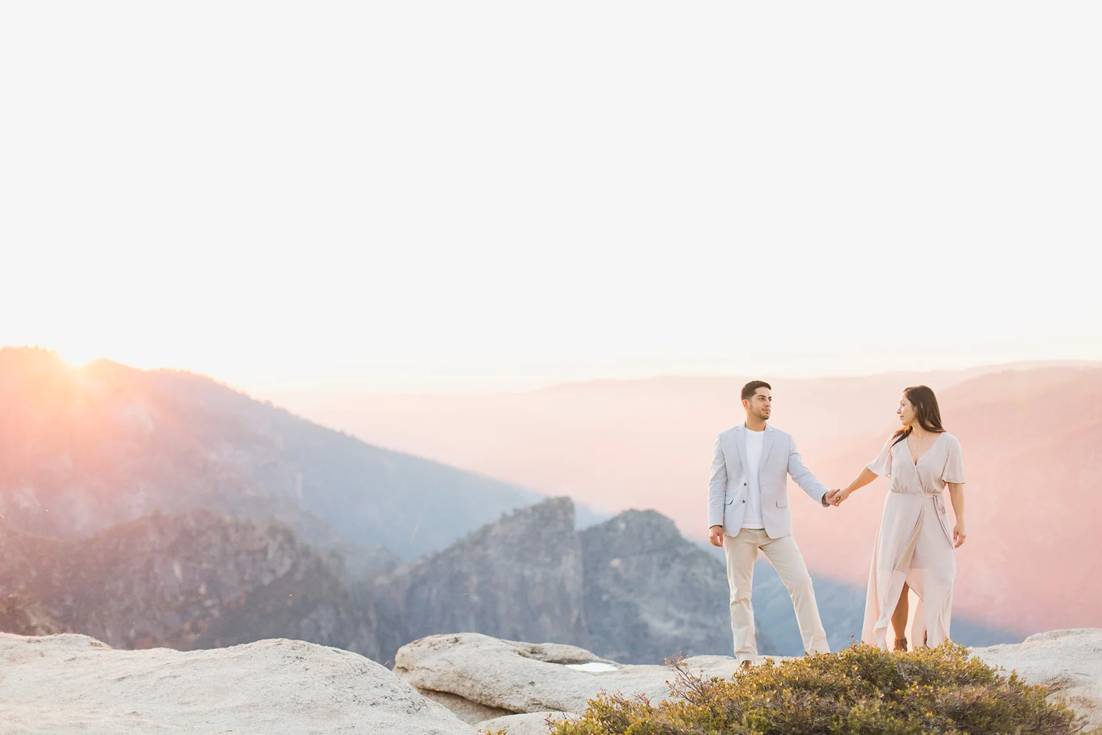 Miguel and Dulce’s sunset engagement session in Yosemite.