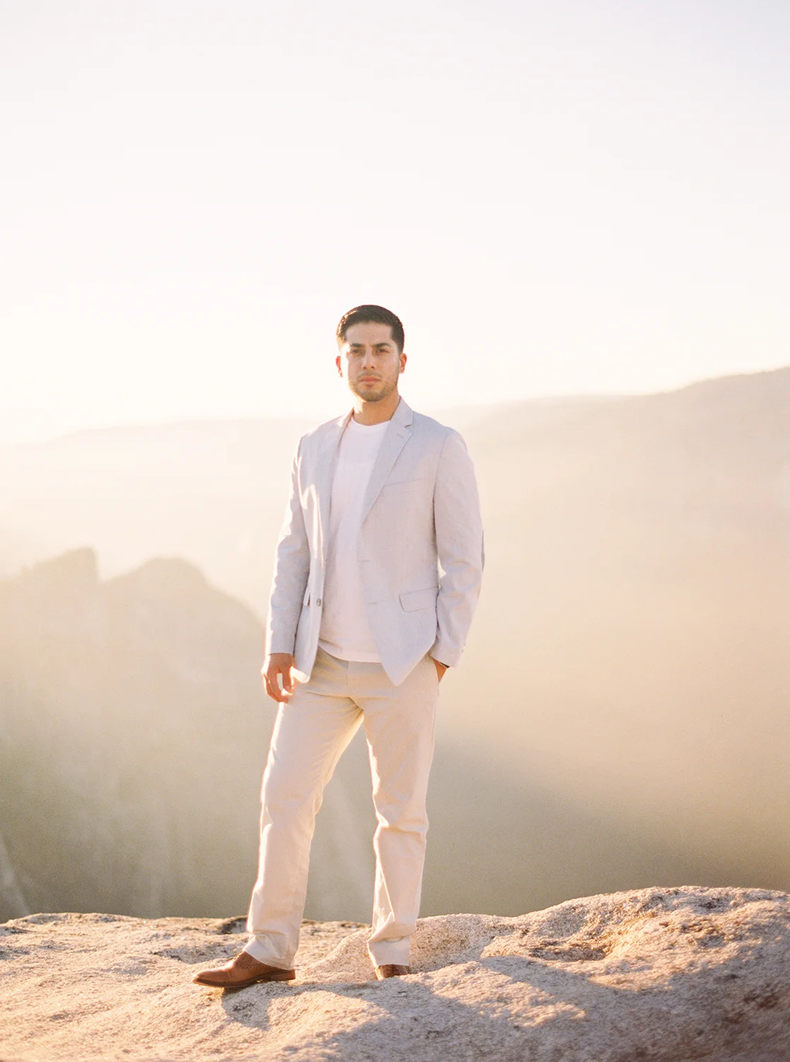 Miguel and Dulce’s sunset engagement session in Yosemite.
