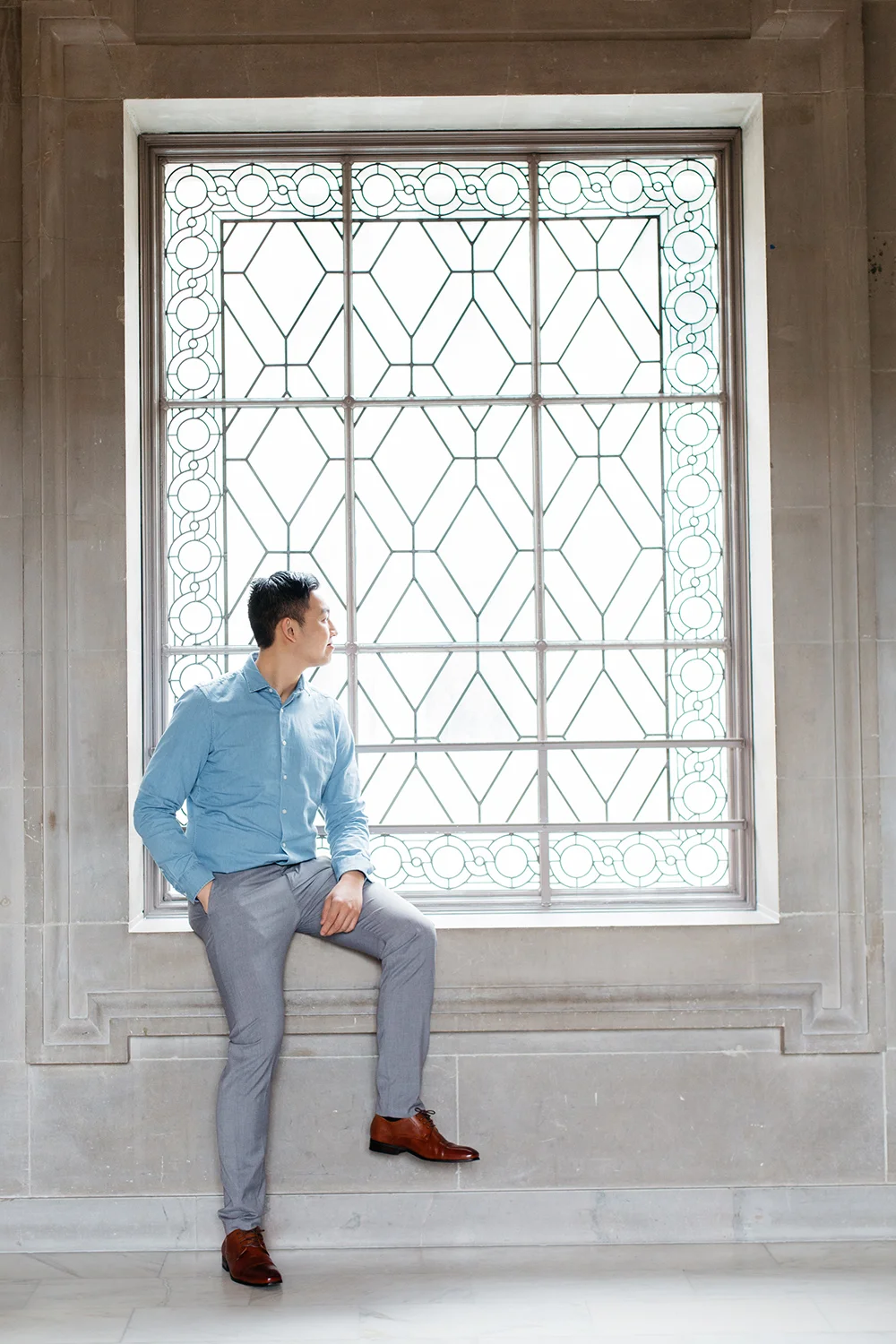 Megan and Michael’s engagement session in San Francisco City Hall.