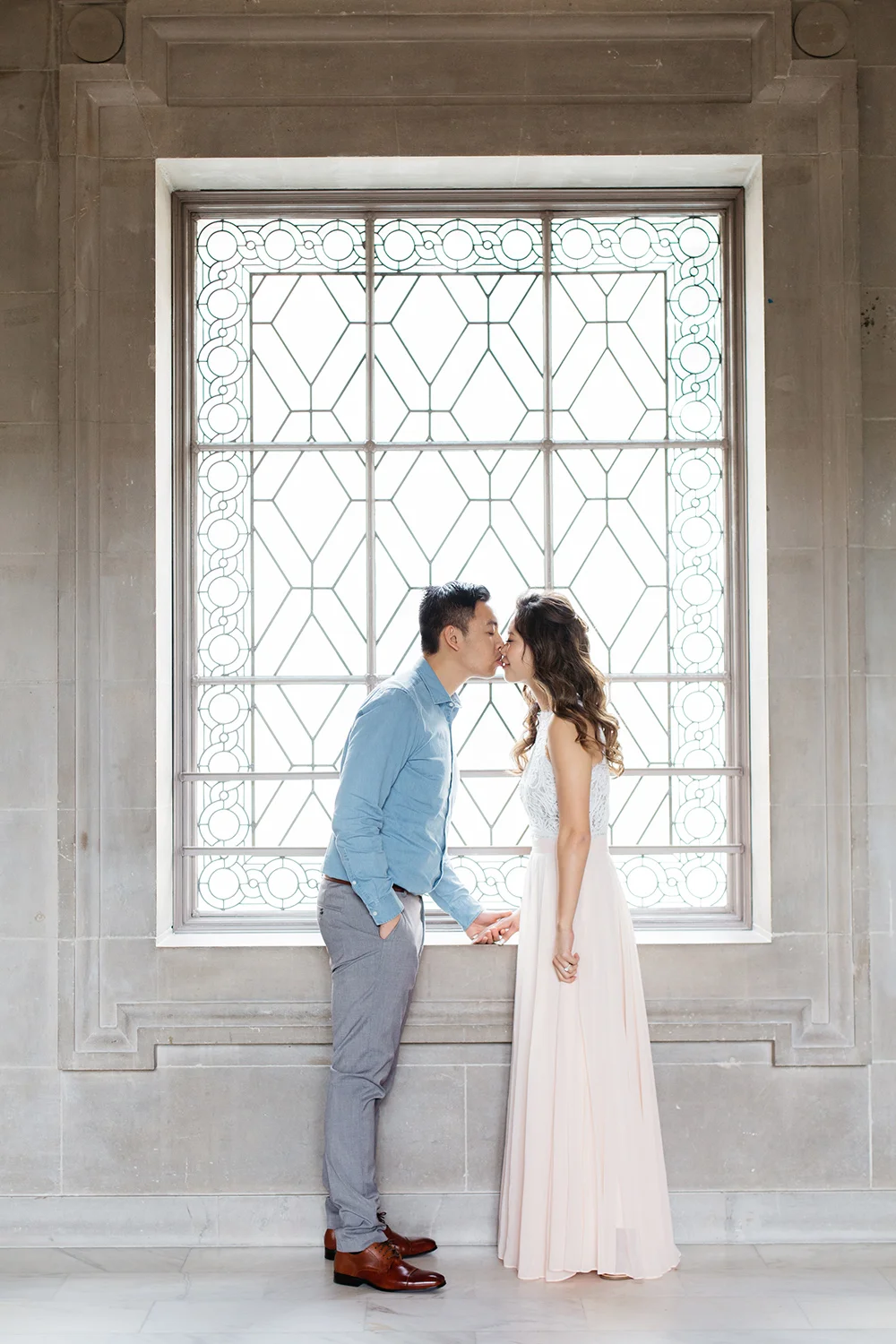 Megan and Michael’s engagement session in San Francisco City Hall.