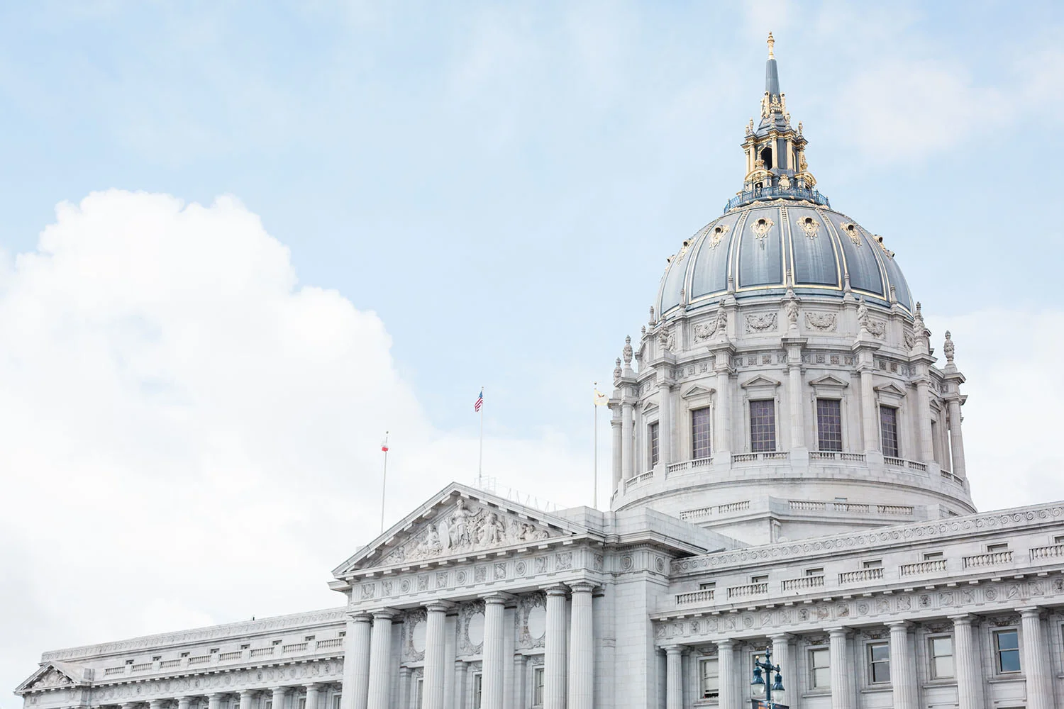 Exterior of San Francisco City Hall.