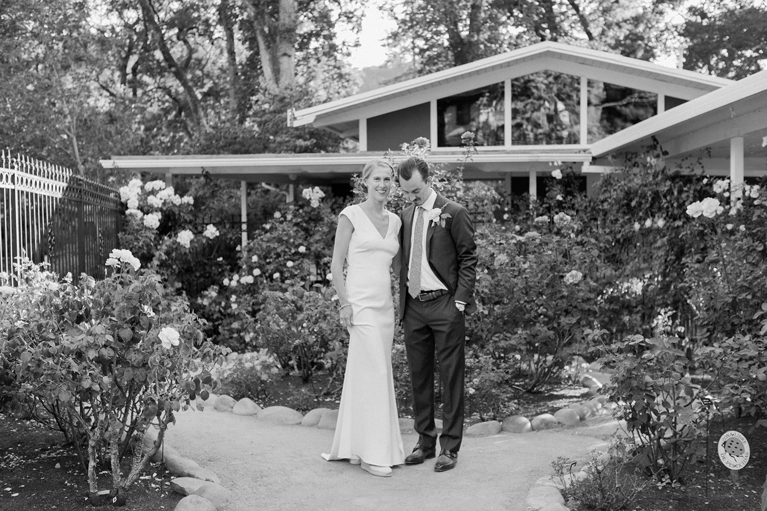 Chris and Claire’s wedding portraits at Marin Art and Garden Center in Marin California.