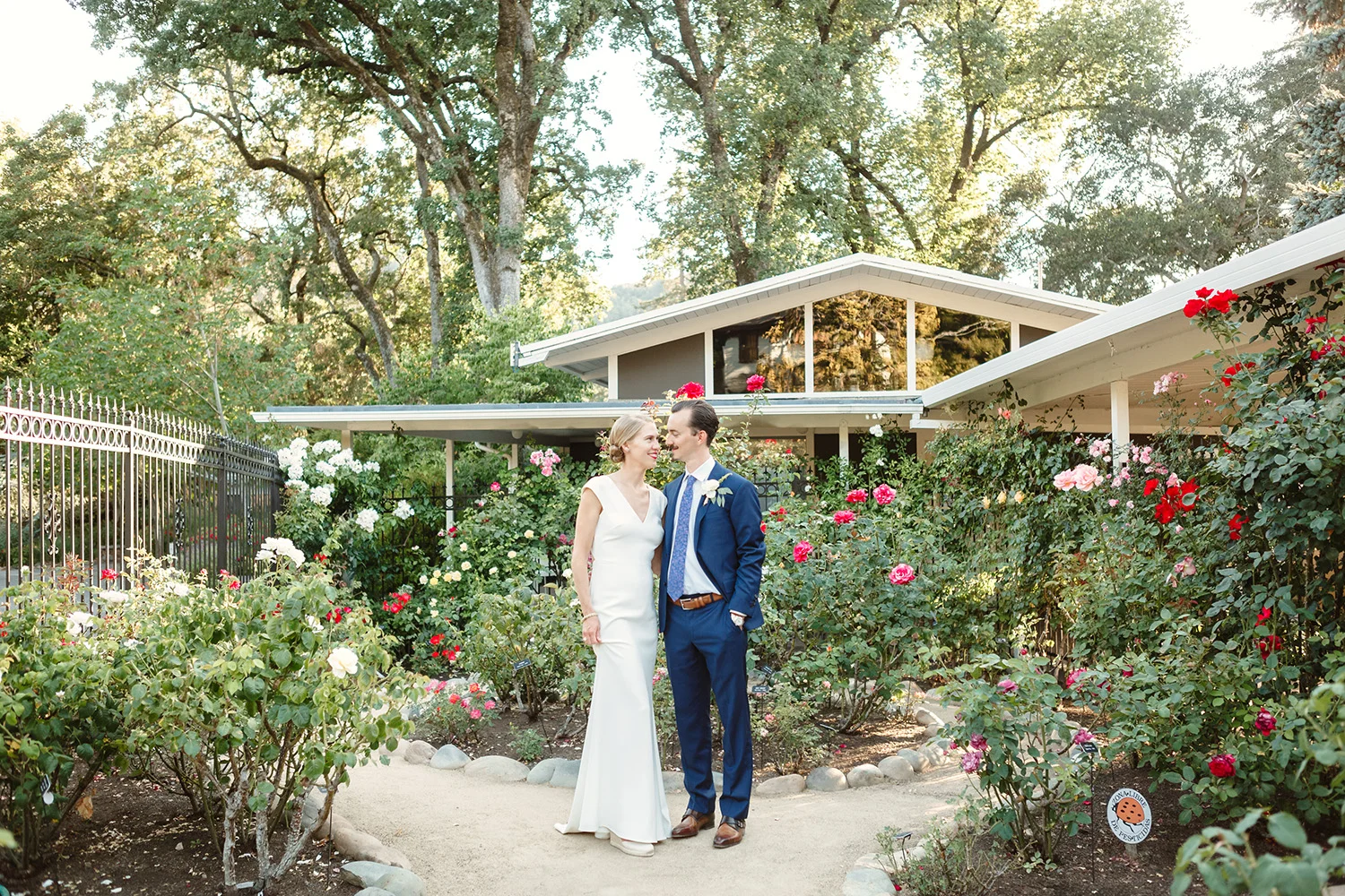 Chris and Claire’s wedding portraits at Marin Art and Garden Center in Marin California.