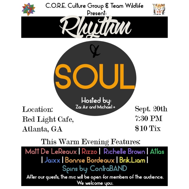 Rhythm & Soul — September 20, 2014 — Red Light Café, Atlanta, GA