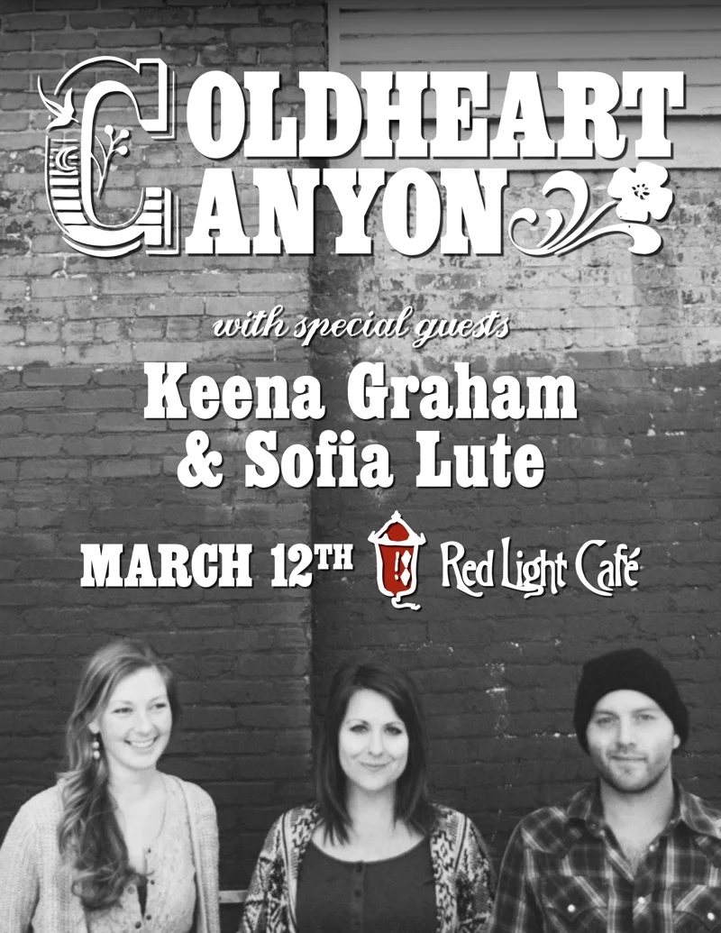 Coldheart Canyon w/ Keena Graham & Sofia Lute — March 12, 2015 — Red Light Café, Atlanta, GA