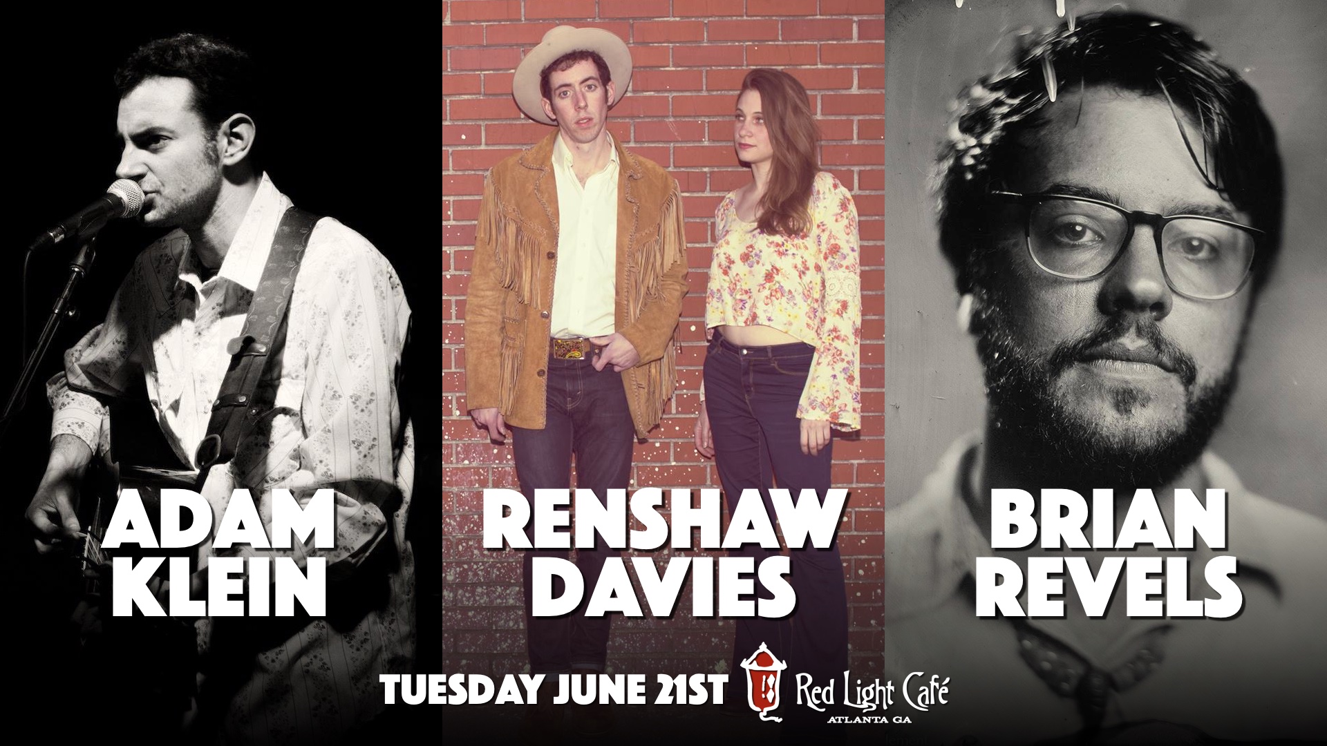 Adam Klein + Renshaw Davies + Brian Revels — June 21, 2016 — Red Light Café, Atlanta, GA