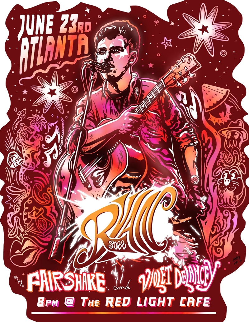 Ryan Sobb + Violet Delancey + Fairshake — June 23, 2016 — Red Light Café, Atlanta, GA
