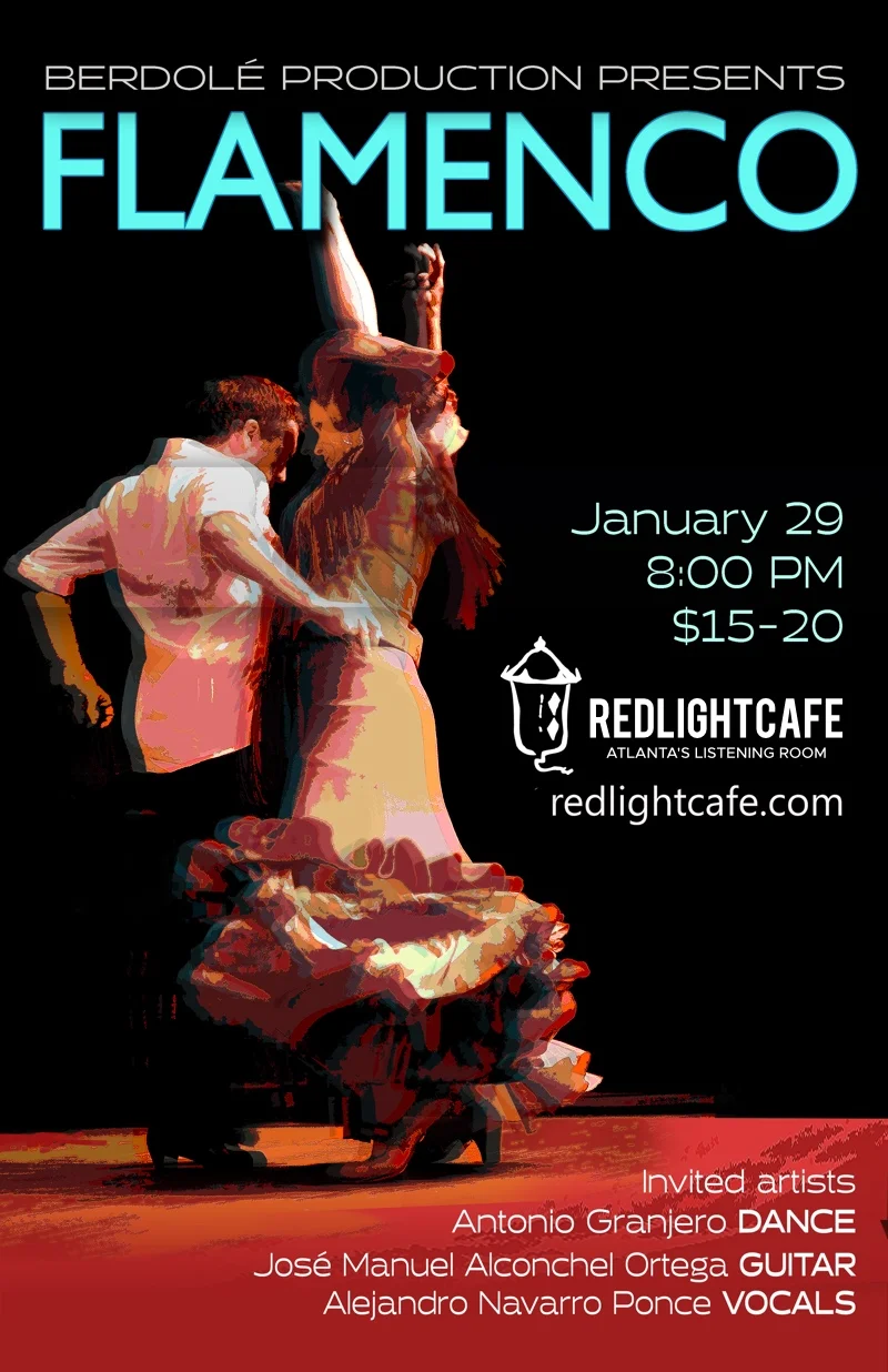 Tablao Flamenco feat. Antonio Granjero + Alejandro Navarro Ponce + José Manuel Alconchel Ortega + Julie Galle Baggenstoss — January 29, 2019 — Red Light Café, Atlanta, GA