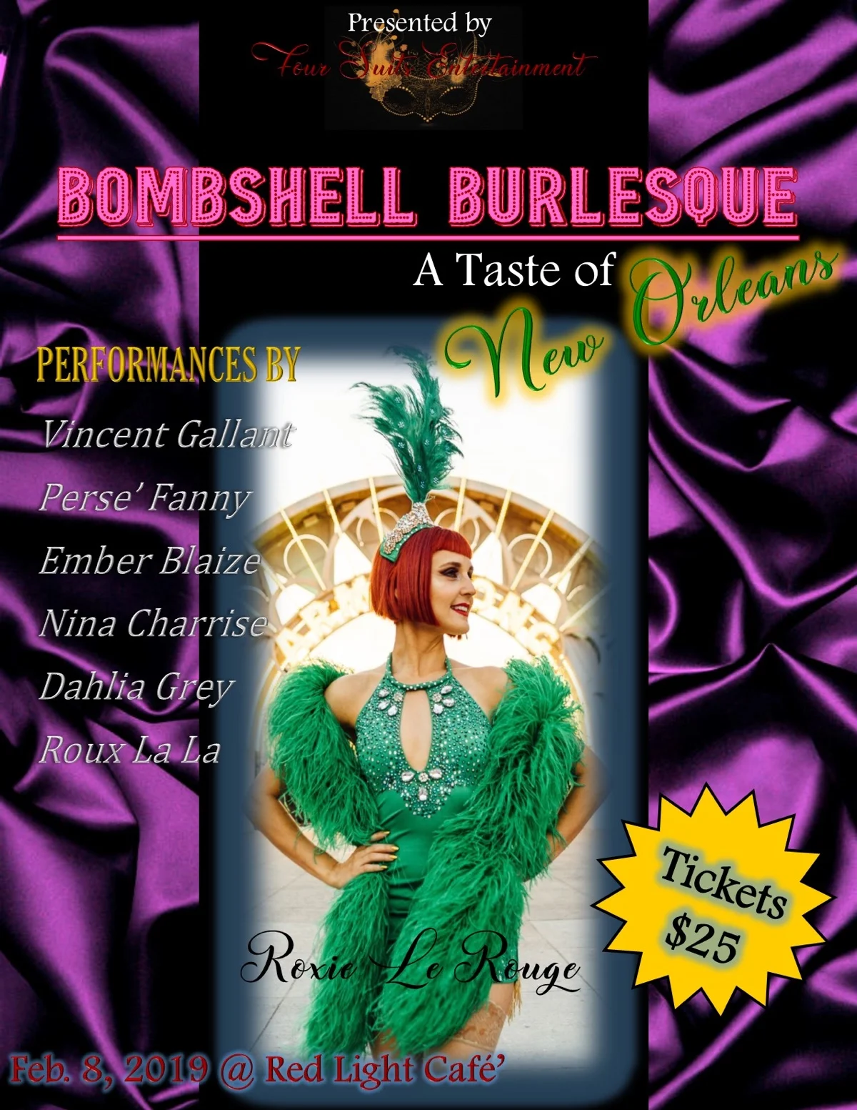BOMBSHELL BURLESQUE: A Taste of New Orleans! — February 8, 2019 — Red Light Café, Atlanta, GA