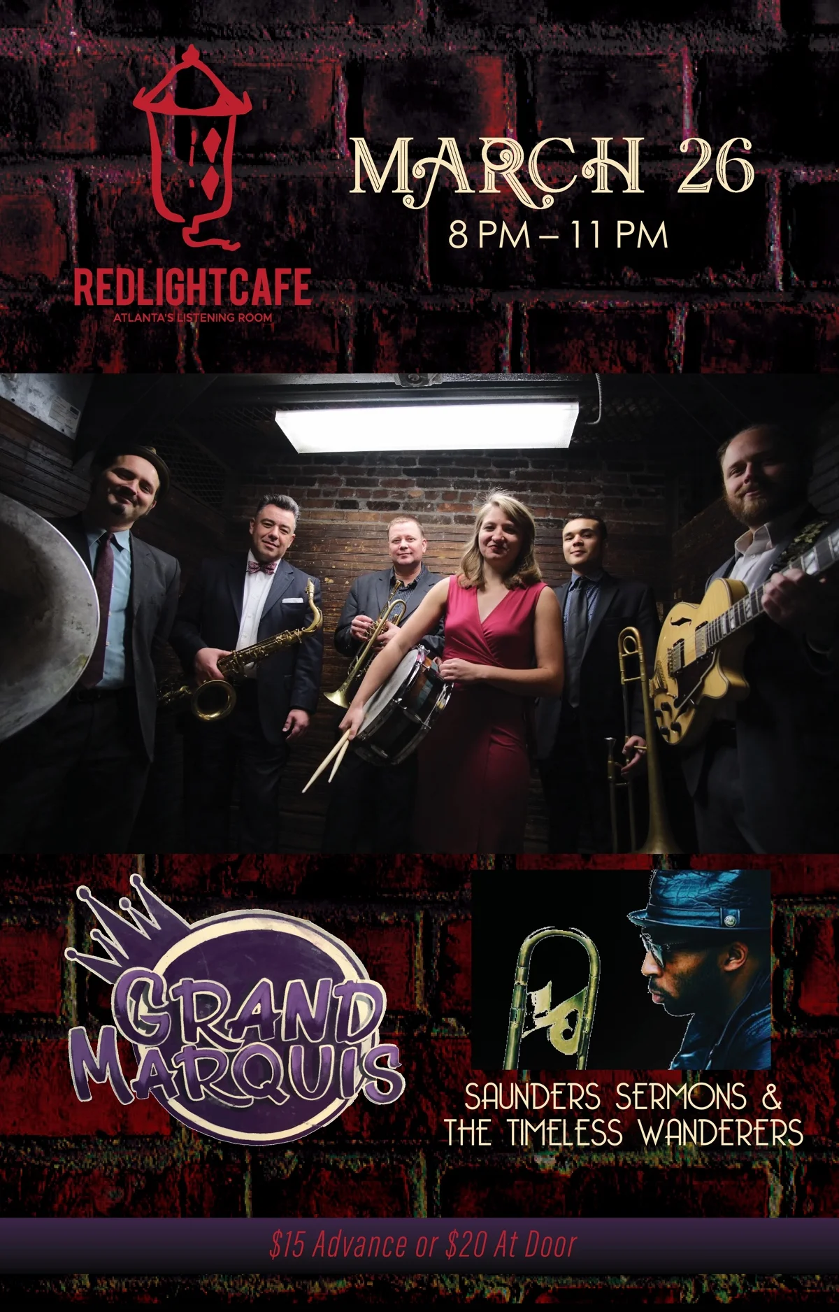 Grand Marquis + Saunders Sermons & The Timeless Wanderers — March 26, 2019 — Red Light Café, Atlanta, GA