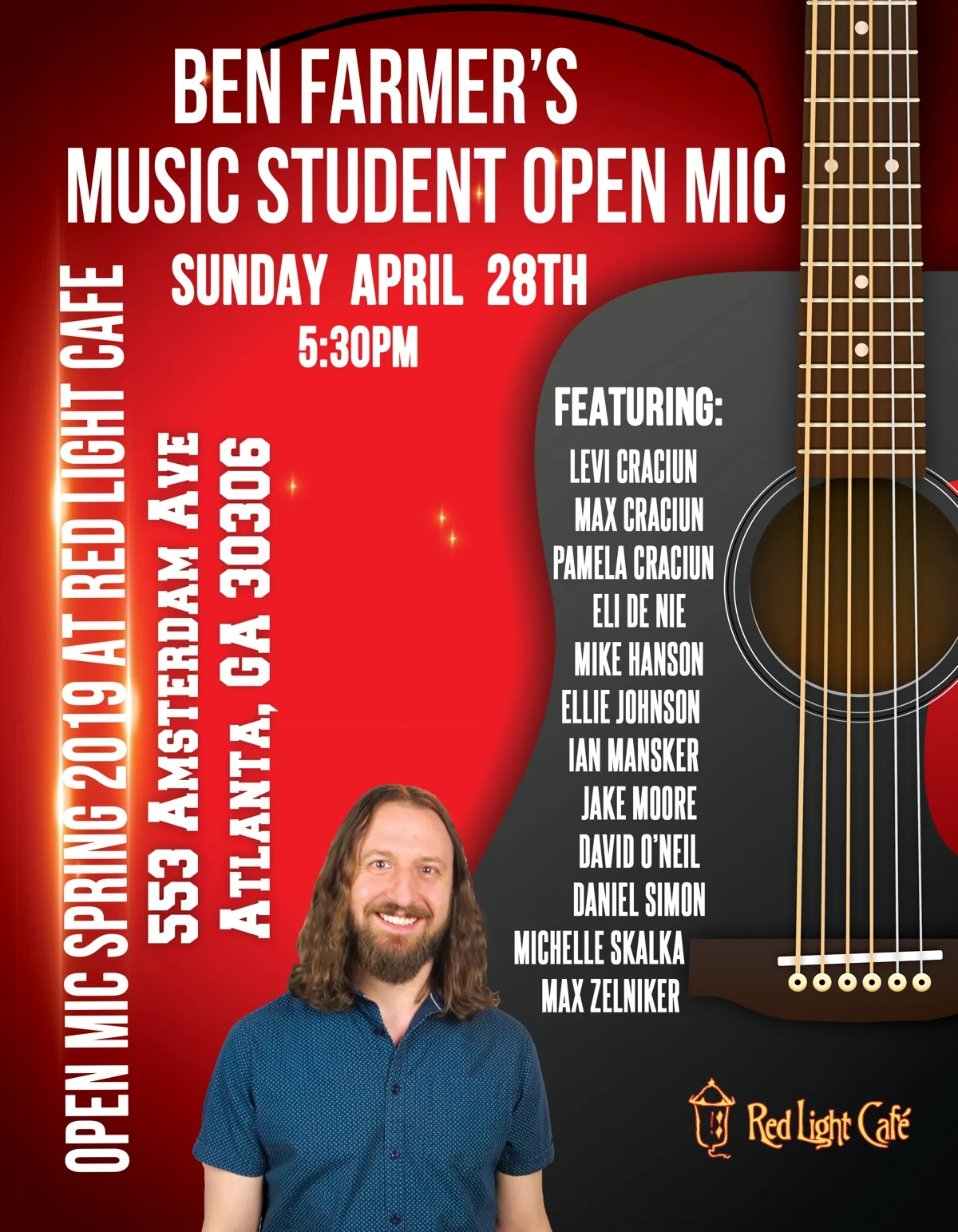 Ben Farmer’s Music Student Open Mic Spring 2019 — April 28, 2019 — Red Light Café, Atlanta, GA