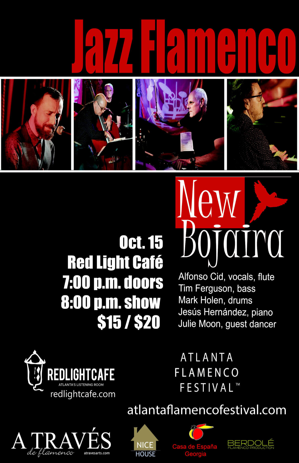 Atlanta Flamenco Festival presents New Bojaira: Flamenco Jazz — October 15, 2019 — Red Light Café, Atlanta, GA