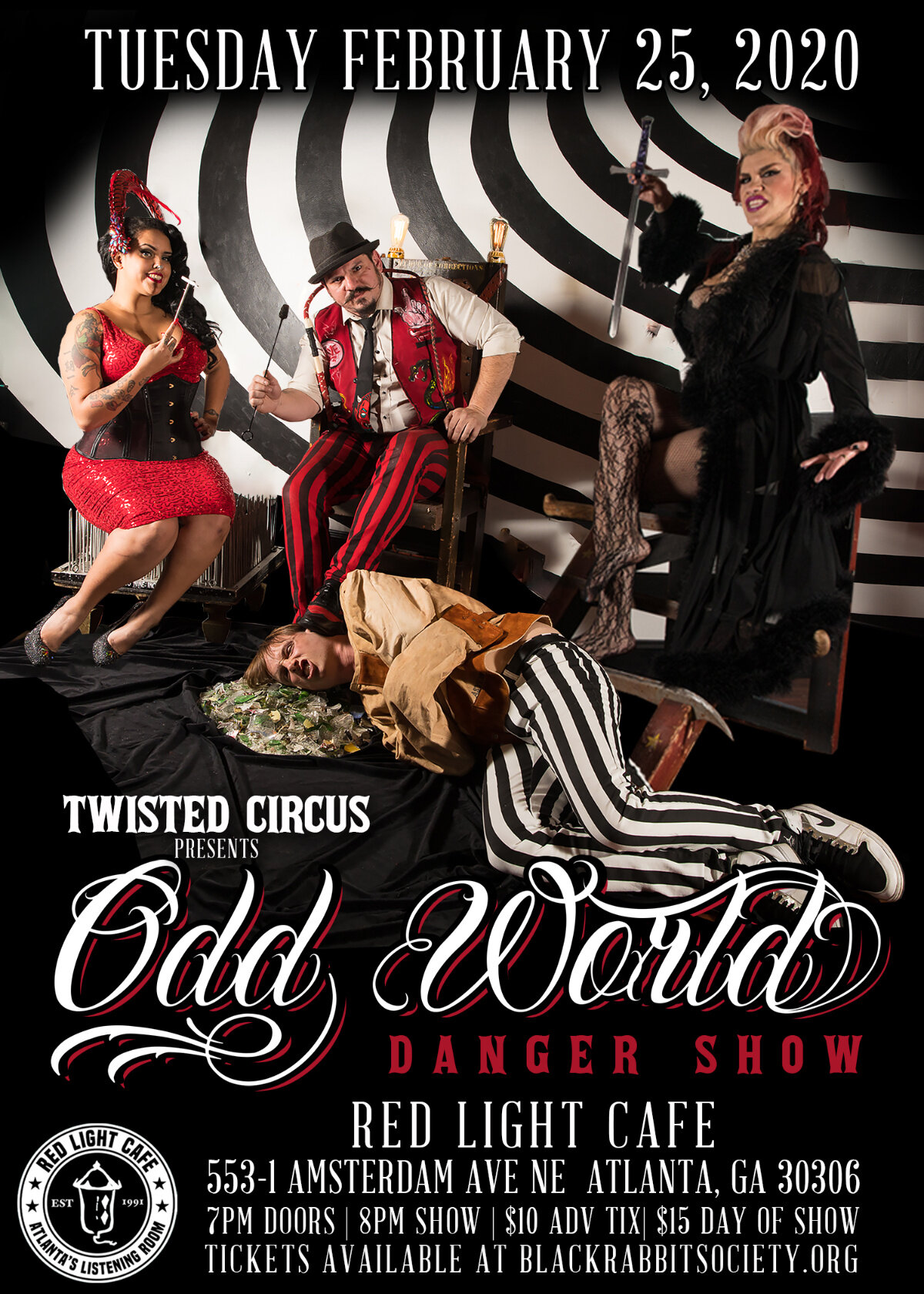 Twisted Circus presents: The Odd World Danger Show — February 25, 2020 — Red Light Café, Atlanta, GA