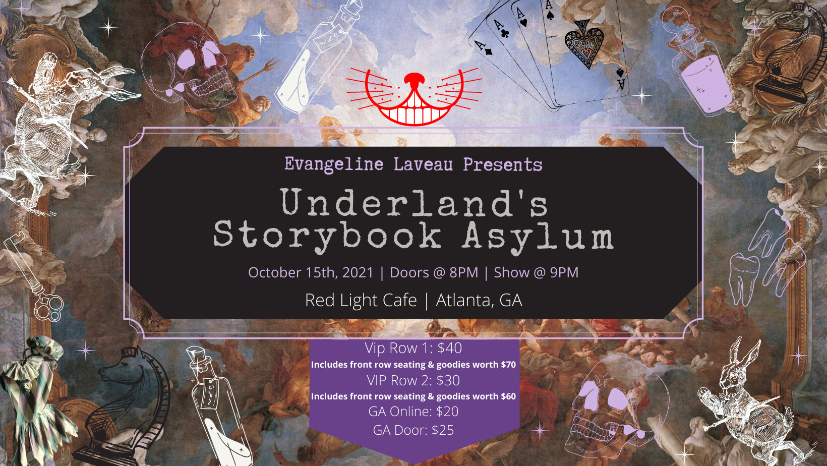 Underlands Storybook Asylum presented by Evangeline Laveau — Red Light Café, Atlanta, GA