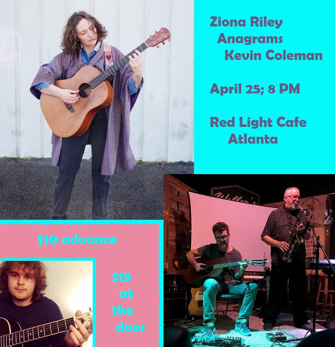 Ziona Riley + Anagrams + Kevin Coleman — April 25 2023 — Red Light Café, Atlanta, GA