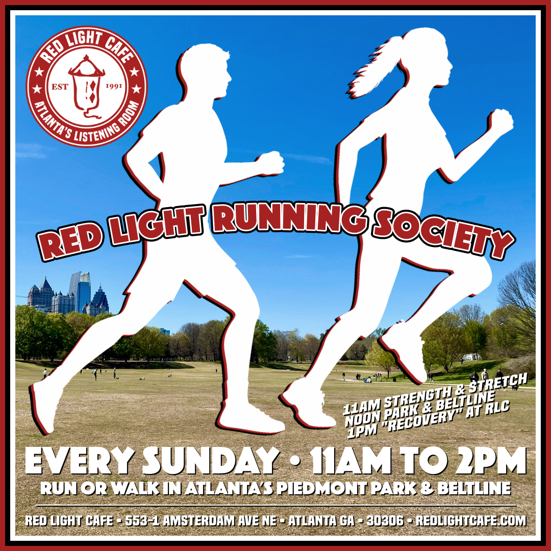 Red Light Running Society: Sunday Run or Walk in ATL's Piedmont Park / Beltline! — Every Sunday — Red Light Café, Atlanta, GA (Copy)