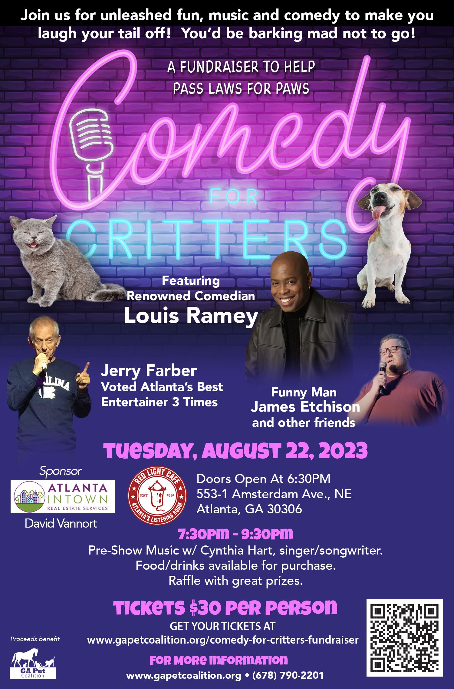 Comedy for Critters: A Fundraiser to Help Pass Laws for Paws