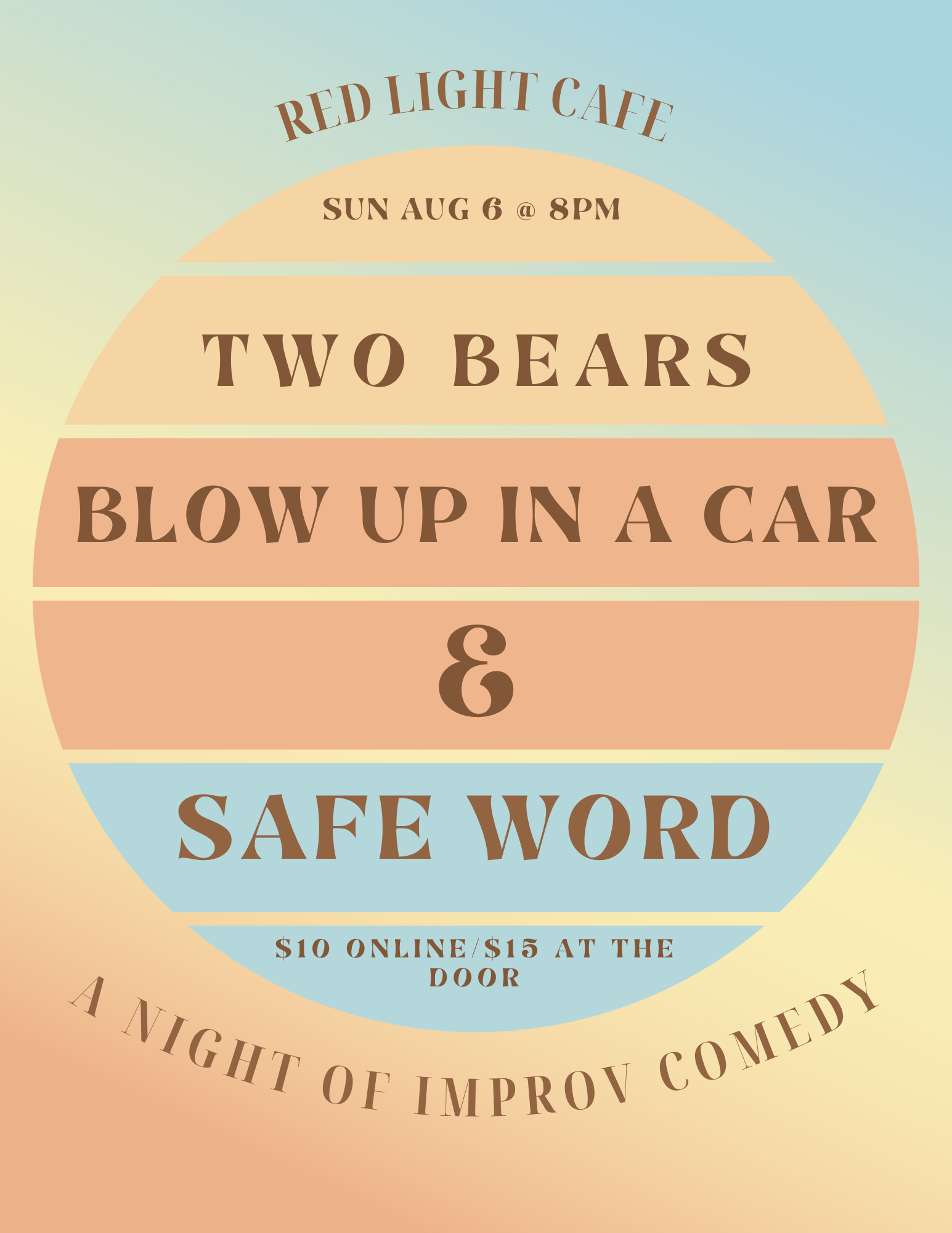 Two Bears Blow Up In A Car + Safe Word Present: A Night Of Improv Comedy
