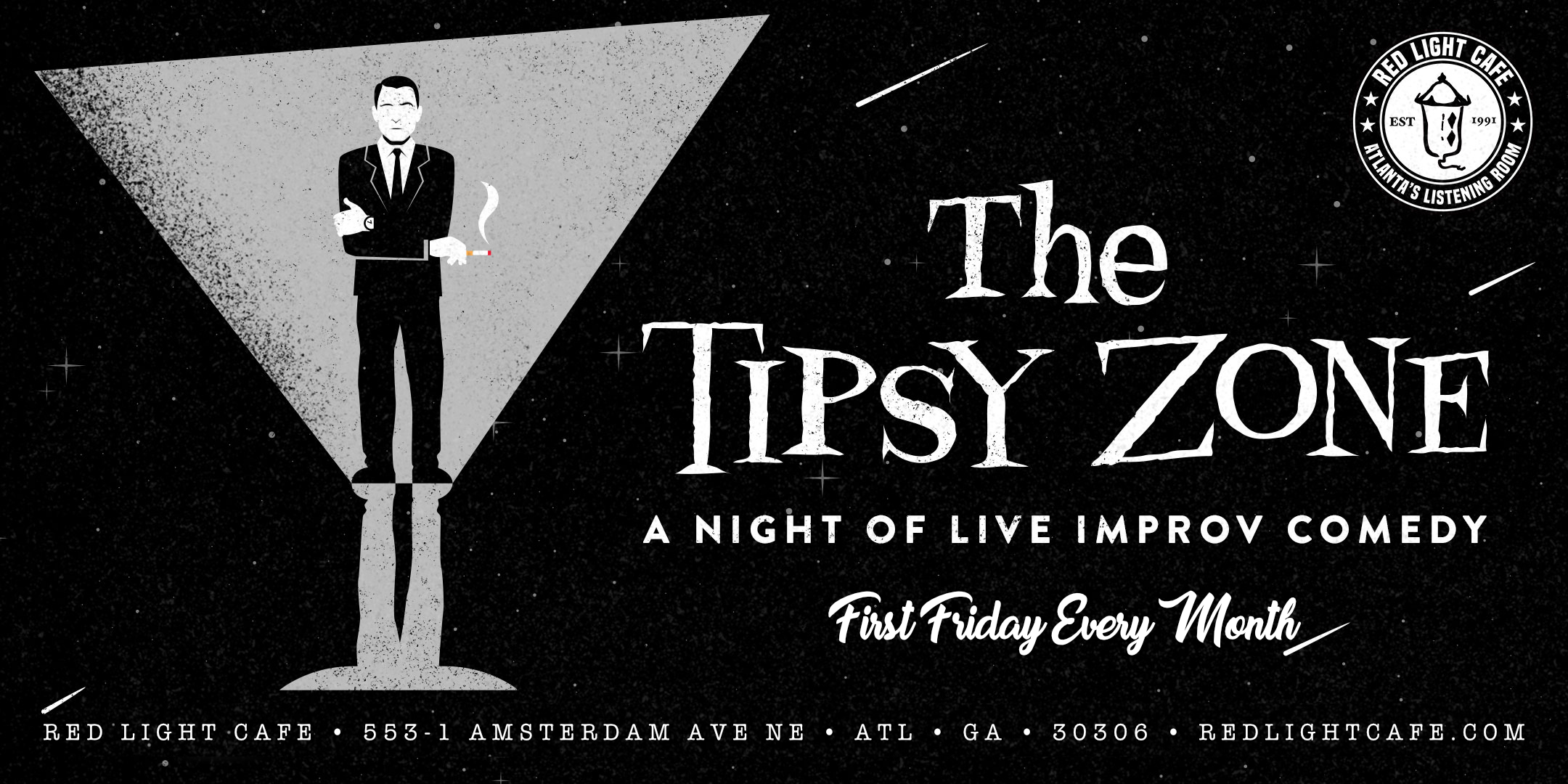 The Tipsy Zone: Improv Comedy w/ a Tipsy Twist on The Twilight Zone — First Friday Every Month — Red Light Café, Atlanta, GA