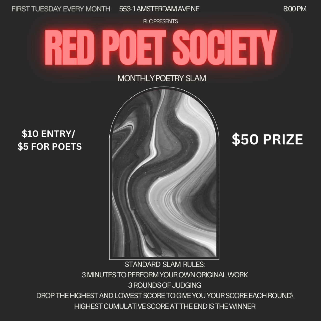 Red Poet Society: A Monthly Poetry Slam! — First Tuesday Every Month — Red Light Café, Atlanta, GA