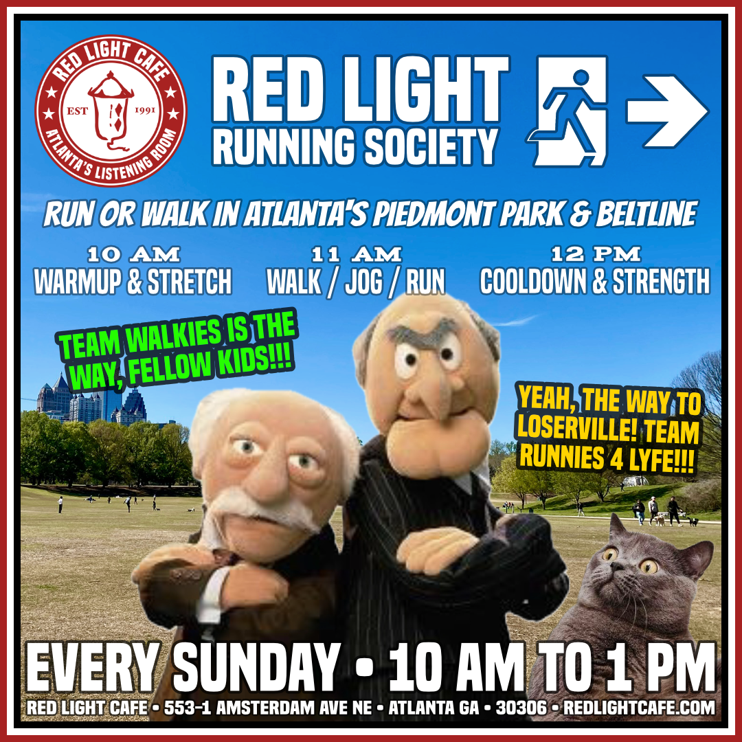 Red Light Running Society: Run or Walk (and more!) Every Sunday — Every Sunday — Red Light Café, Atlanta, GA