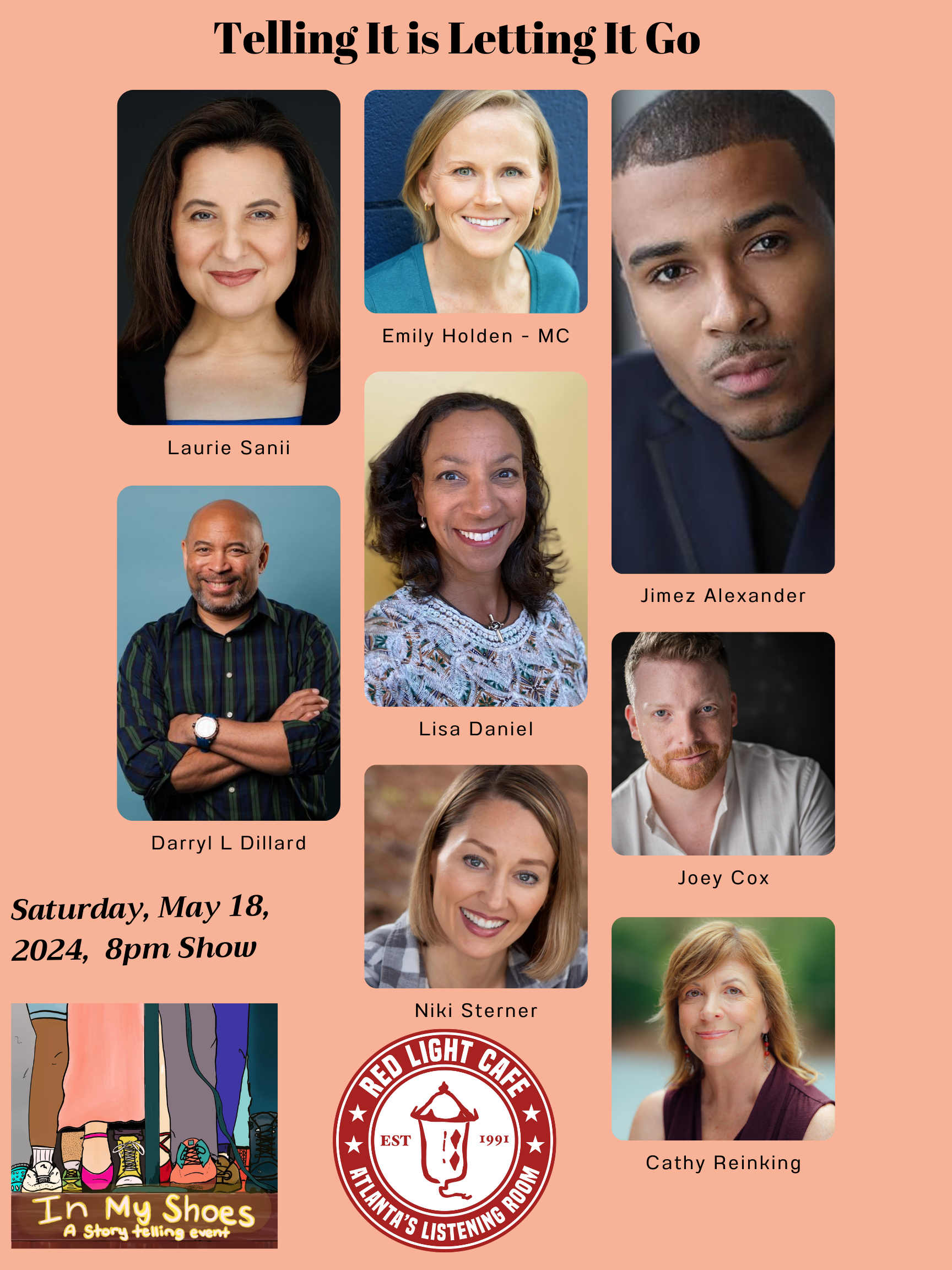 IN MY SHOES: A Storytelling Event — May 18, 2024 — Red Light Café, Atlanta, GA