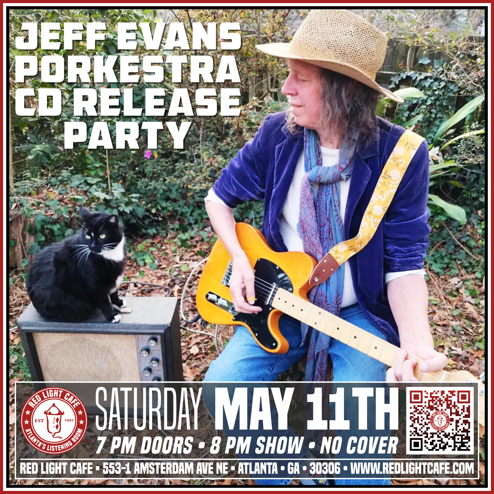 Jeff Evans Porkestra CD Release w/ Nate Nelson + Brianna McGeehan + Drew deMan — May 11, 2024 — Red Light Café, Atlanta, GA