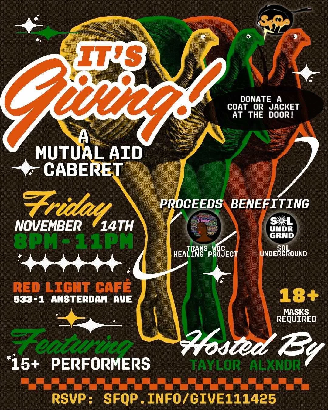 It’s Giving! A Mutual Aid Cabaret — November 14, 2025 — Red Light Café, Atlanta, GA