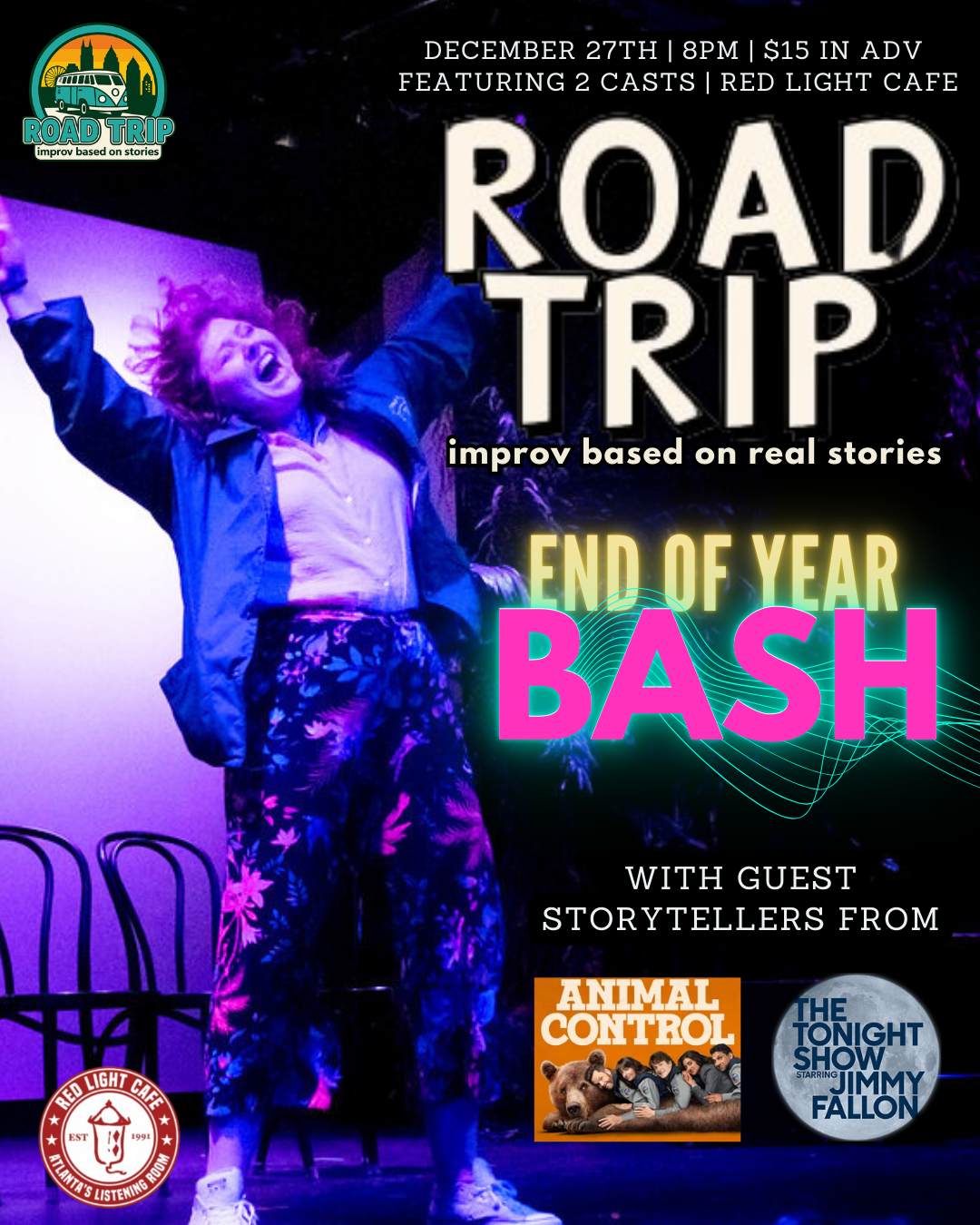 Road Trip: Improv Based on Stories — December 27, 2025 — Red Light Café, Atlanta, GA