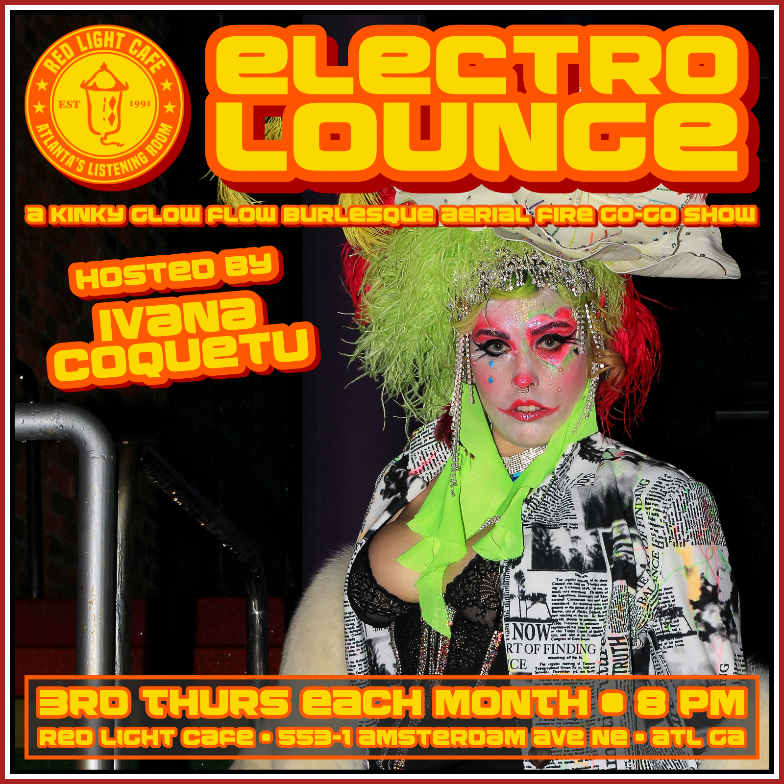 ELECTRO LOUNGE: A Kinky Glow Flow Burlesque Aerial Fire Go-Go Show!