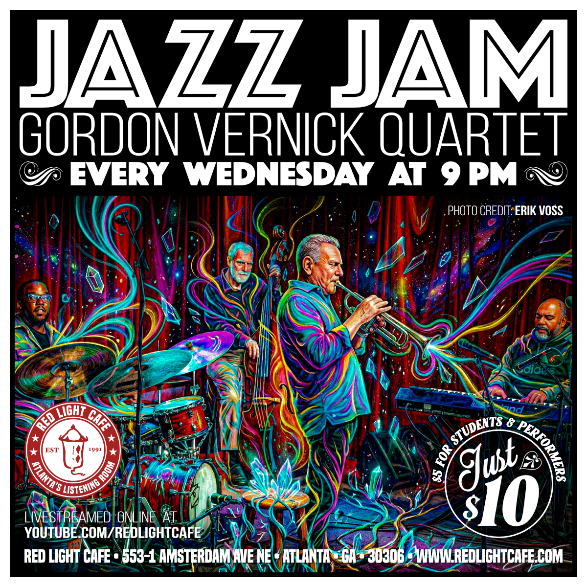 Wednesday Jazz Jam w/ the Gordon Vernick Quartet