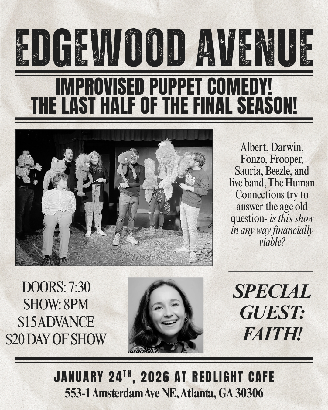 Edgewood Avenue Episode 5: Bottle — January 24, 2026 — Red Light Café, Atlanta, GA