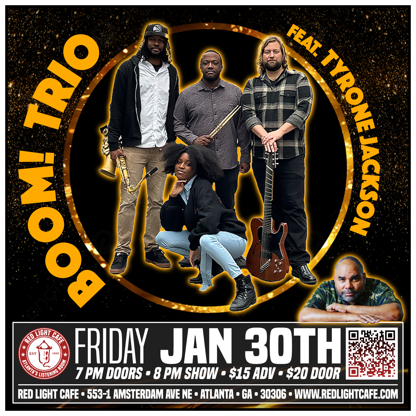 Boom! Trio ft. Tyrone Jackson — January 30, 2026 — Red Light Café, Atlanta, GA
