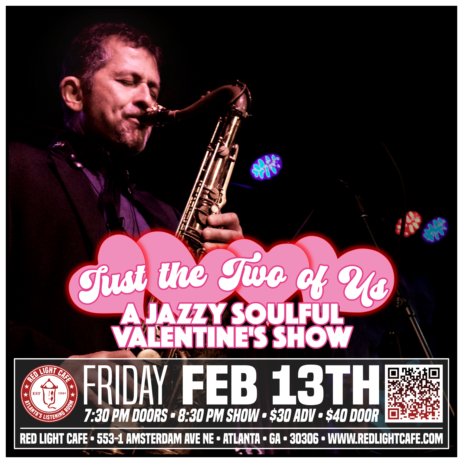 Just the Two of Us - Cleveland &amp; Vinnie present a Jazzy Soulful Valentine’s Day — February 13, 2026 — Red Light Café, Atlanta, GA —&nbsp;Vinnie