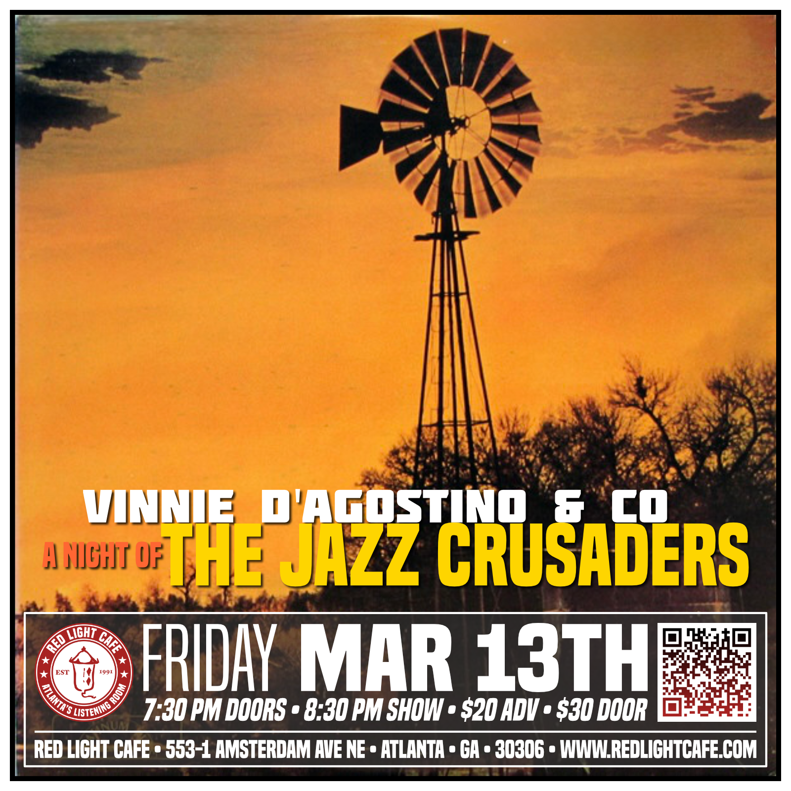 Vinnie D’Agostino &amp; Co.: A Night of The Jazz Crusaders (Funk Jazz) — March 13, 2026 — Red Light Café, Atlanta, GA