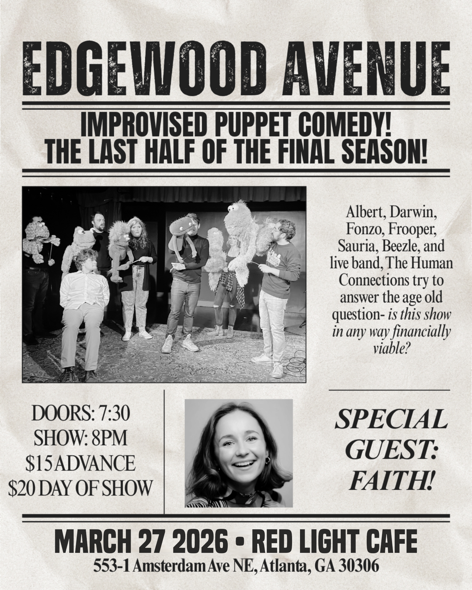 Edgewood Avenue Episode 5: Bottle — March 27, 2026 — Red Light Café, Atlanta, GA