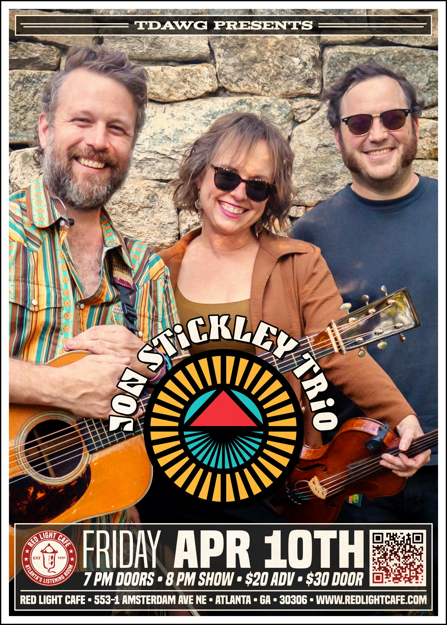 TDawg Presents The Jon Stickley Trio — April 10, 2026 — Red Light Café, Atlanta, GA