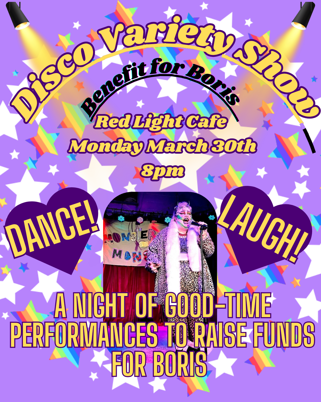 Disco Variety Show: Fundraiser &amp; Dance Party for Boris Karhop! — March 30, 2026 — Red Light Café, Atlanta, GA
