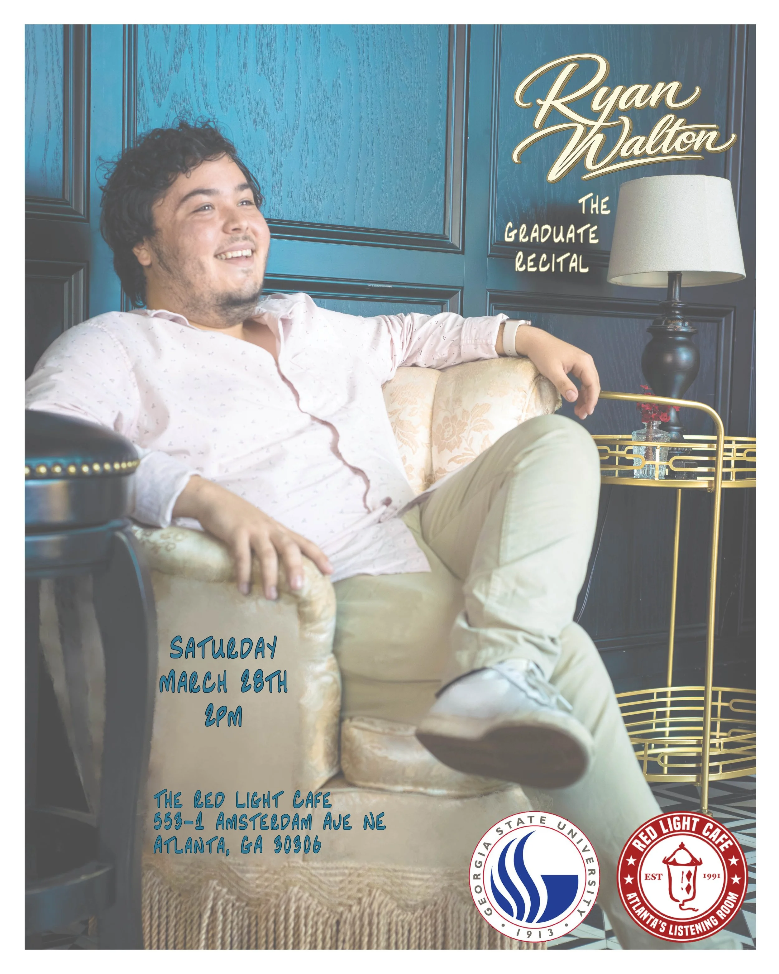 Ryan Walton Graduate Recital — March 28, 2026 — Red Light Café, Atlanta, GA