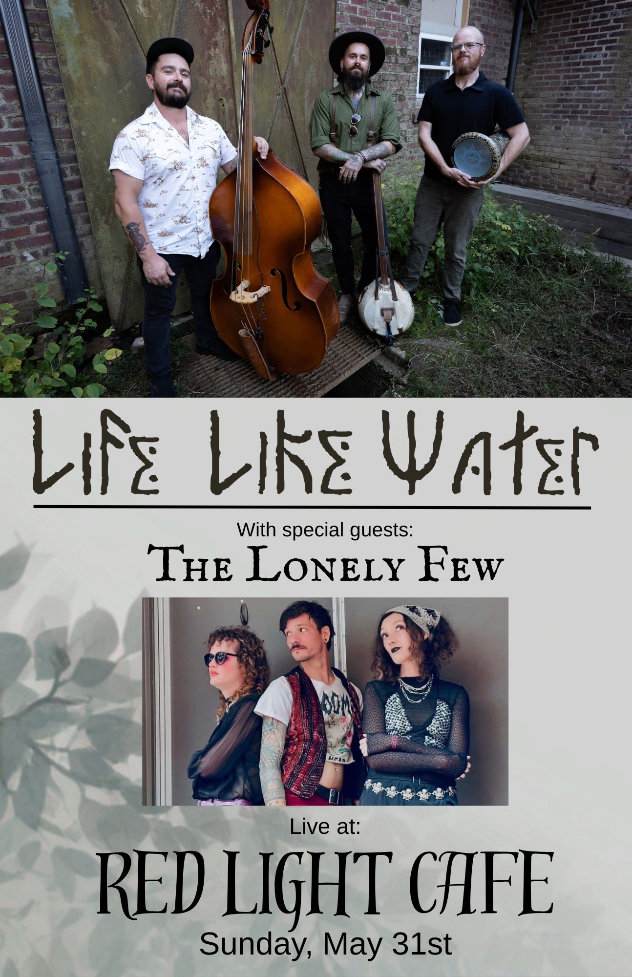 Life Like Water w/ The Lonely Few (Folk / Americana / Bluegrass) — May 31, 2026 — Red Light Café, Atlanta, GA