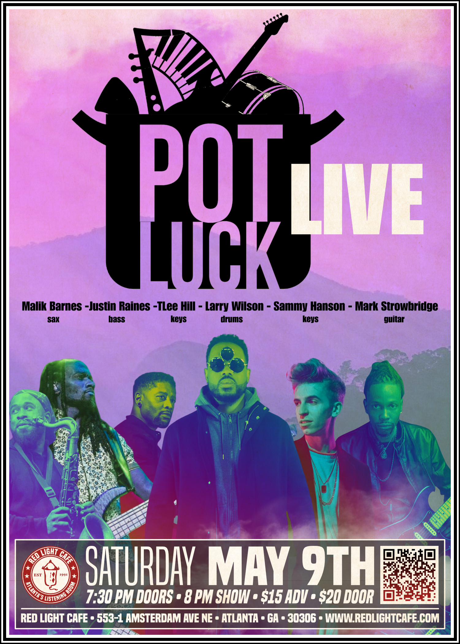 Potluck Live at Red Light Cafe (Jazz Fusion)&nbsp; — May 9, 2026 — Red Light Café, Atlanta, GA