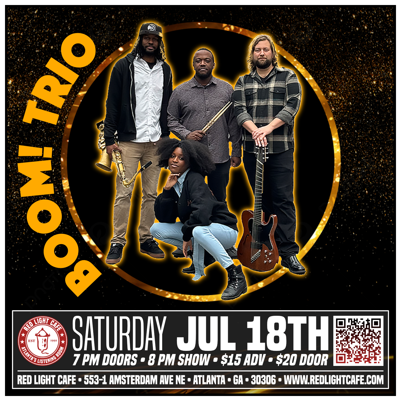 Boom! Trio&nbsp; — July 18, 2026 — Red Light Café, Atlanta, GA