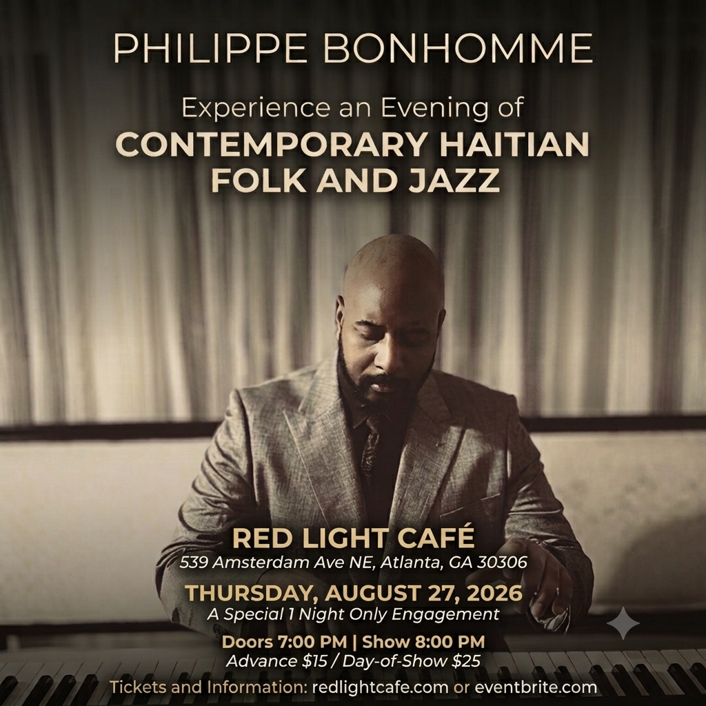 Philippe Bonhomme: An Evening of Contemporary Haitian Folk &amp; Jazz — August 27, 2026 — Red Light Café, Atlanta, GA