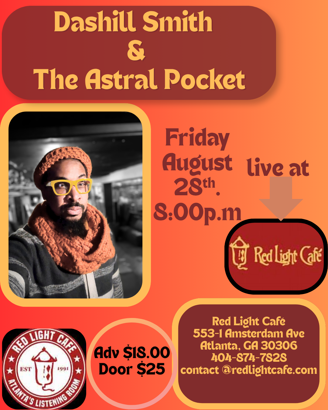 Dashill Smith and Astral Pocket — August 28, 2026 — Red Light Café, Atlanta, GA