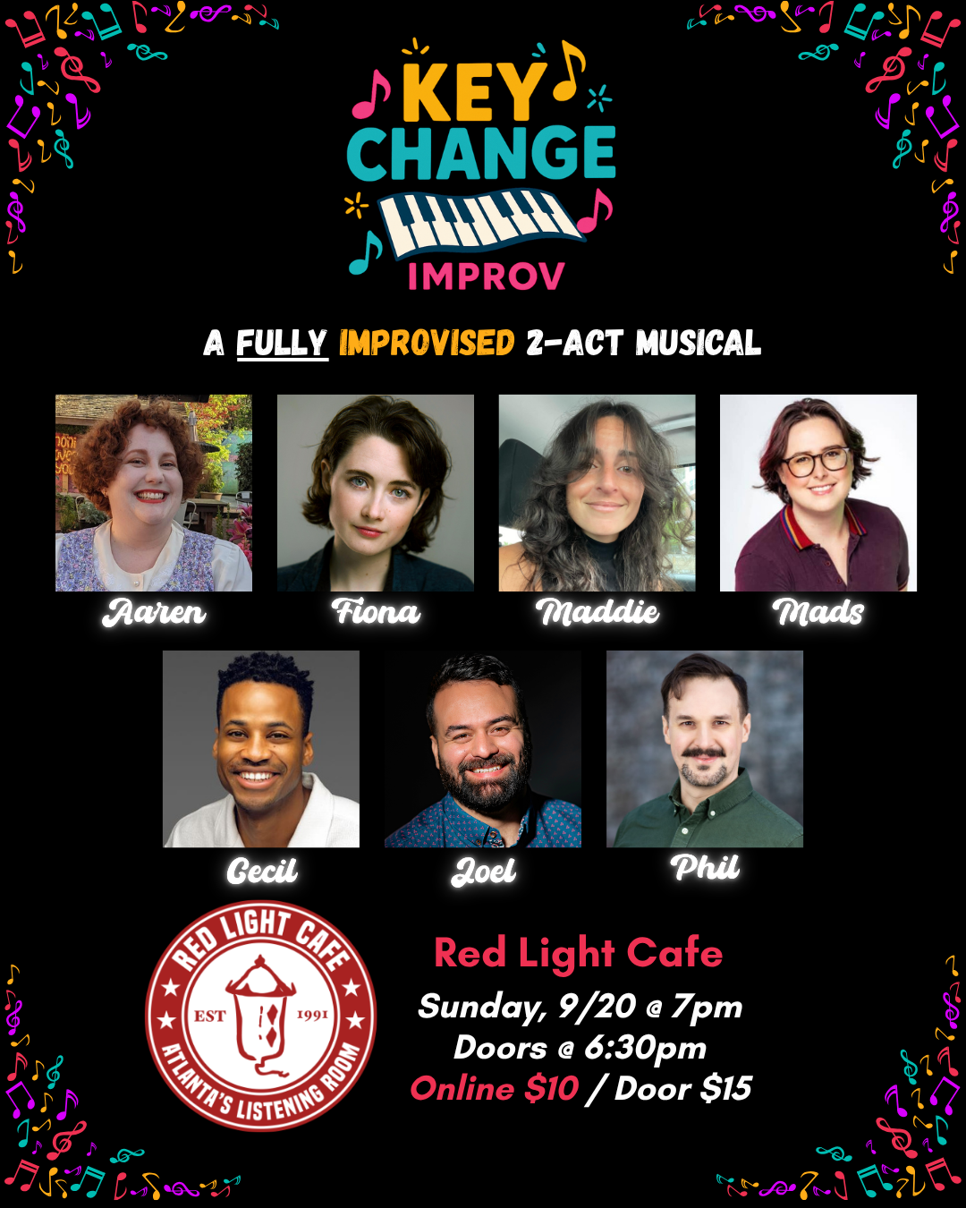 Key Change Musical Improv — September 20, 2026 — Red Light Café, Atlanta, GA