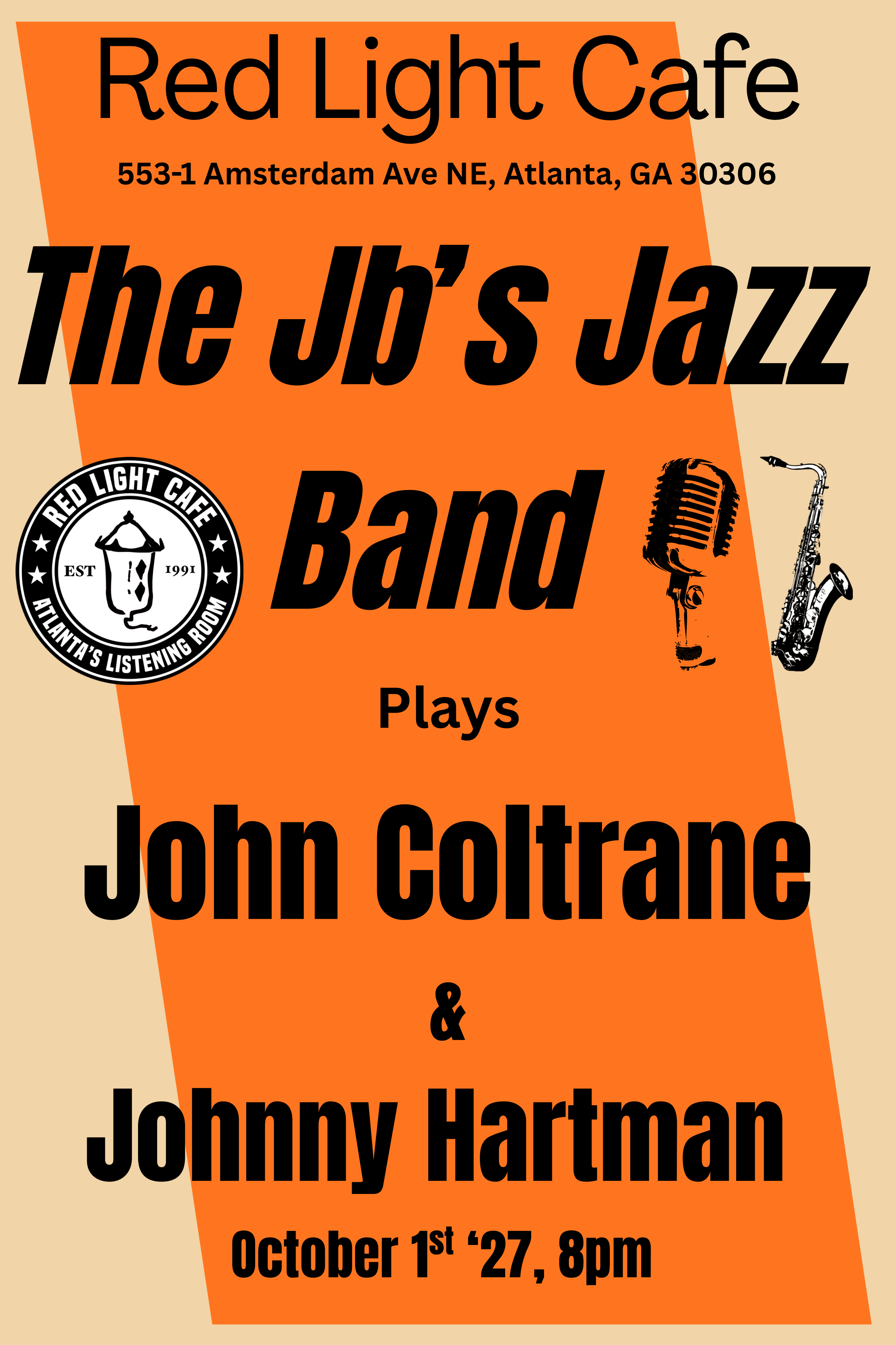 The JB's Jazz Band Plays John Coltrane &amp; Johnny Hartman&nbsp;— October 1, 2026 — Red Light Café, Atlanta, GA