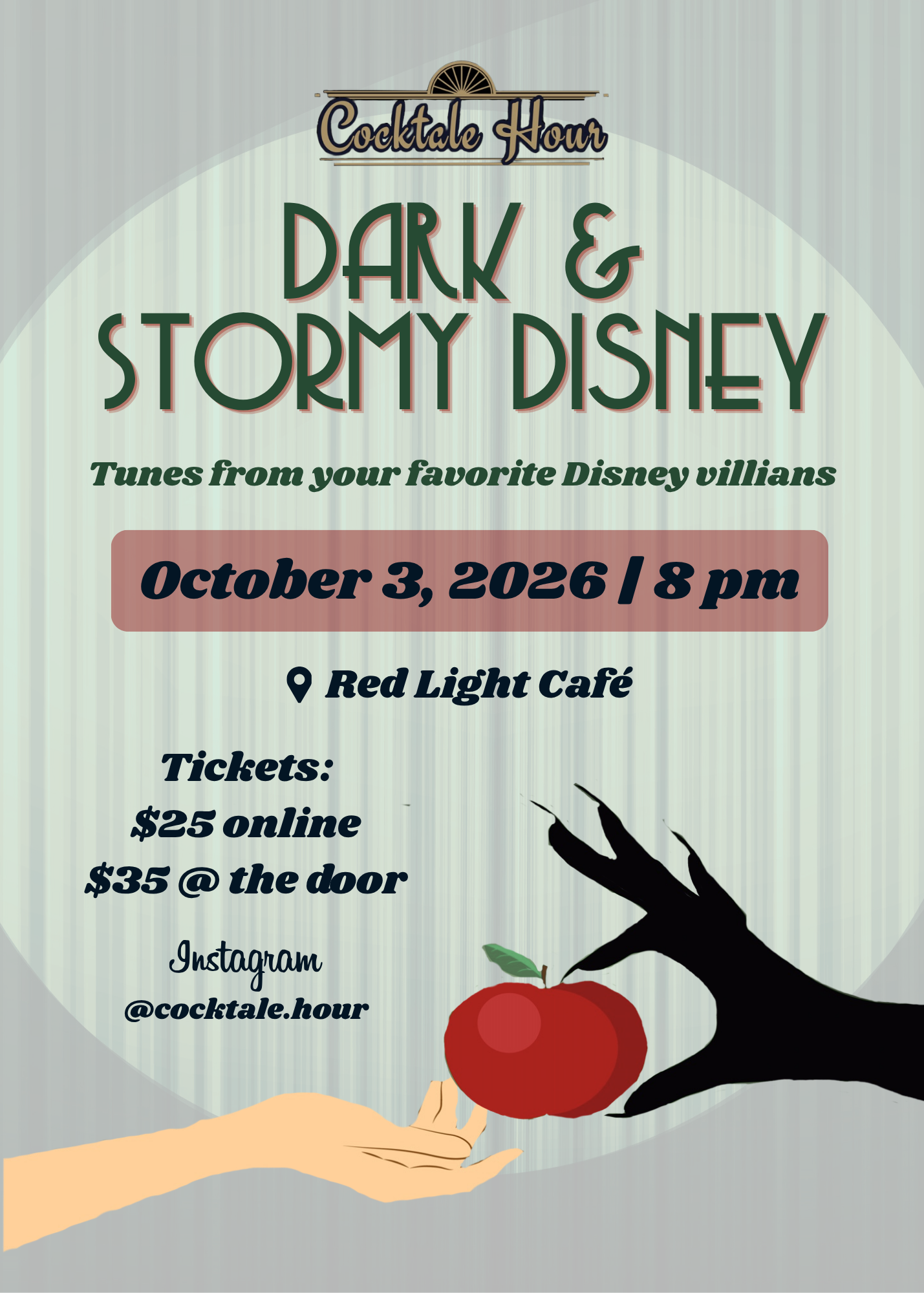 Dark &amp; Stormy Disney: A Musical Cabaret!&nbsp;— October 3, 2026 — Red Light Café, Atlanta, GA