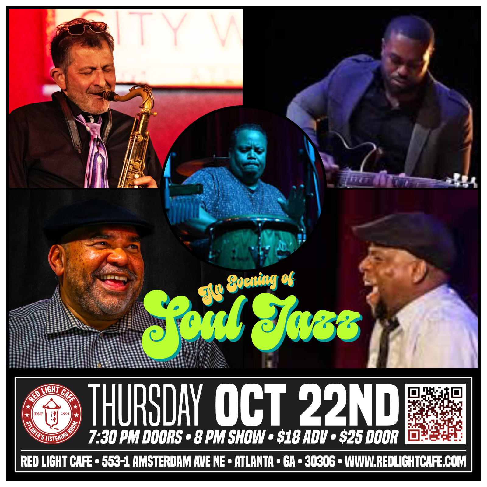 An Evening of Soul Jazz w/ Vinnie D. &amp; Co.&nbsp; — October 22, 2026 — Red Light Café, Atlanta, GA